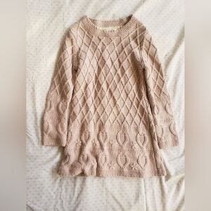 Max Studio Girls M 5-6 Yrs Ivory Shimmery Sweater Dress